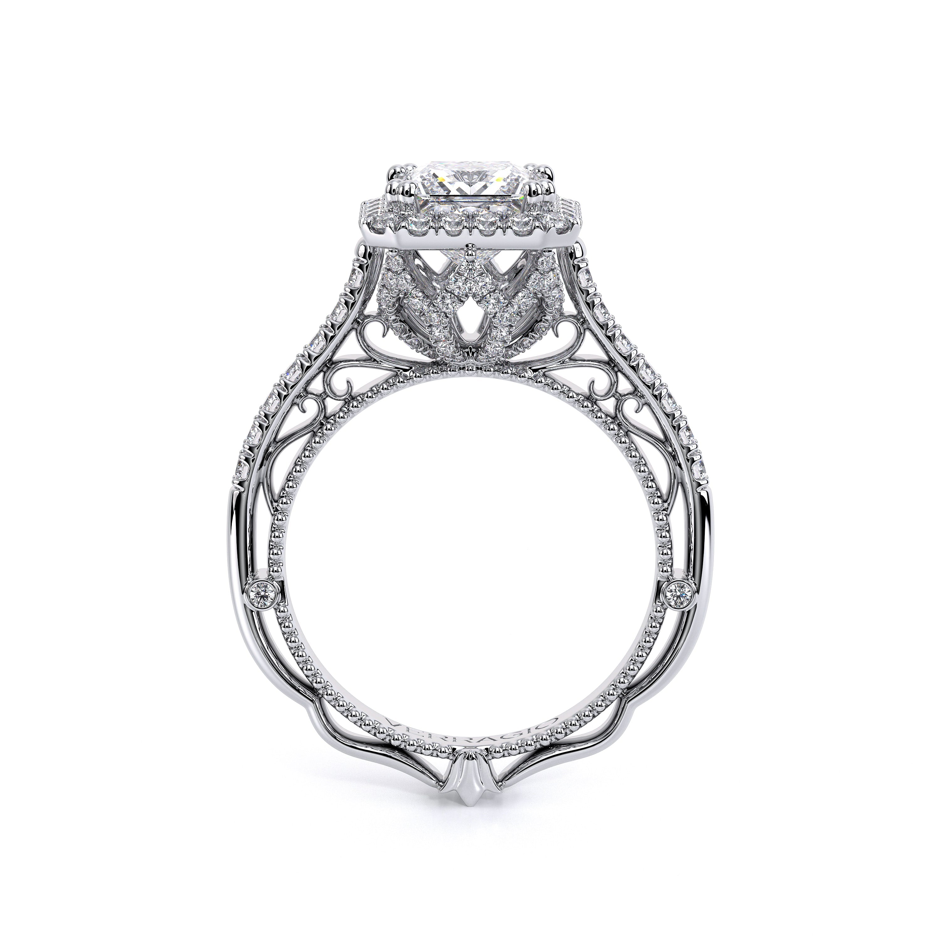 Venetian Princess Cut Engagement Ring Setting