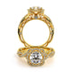 Venetian Floret Halo Round Engagement Ring Setting