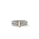 Icon Link Bar Ring with Gold Accent