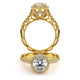 Venetian Round Engagement Ring Setting