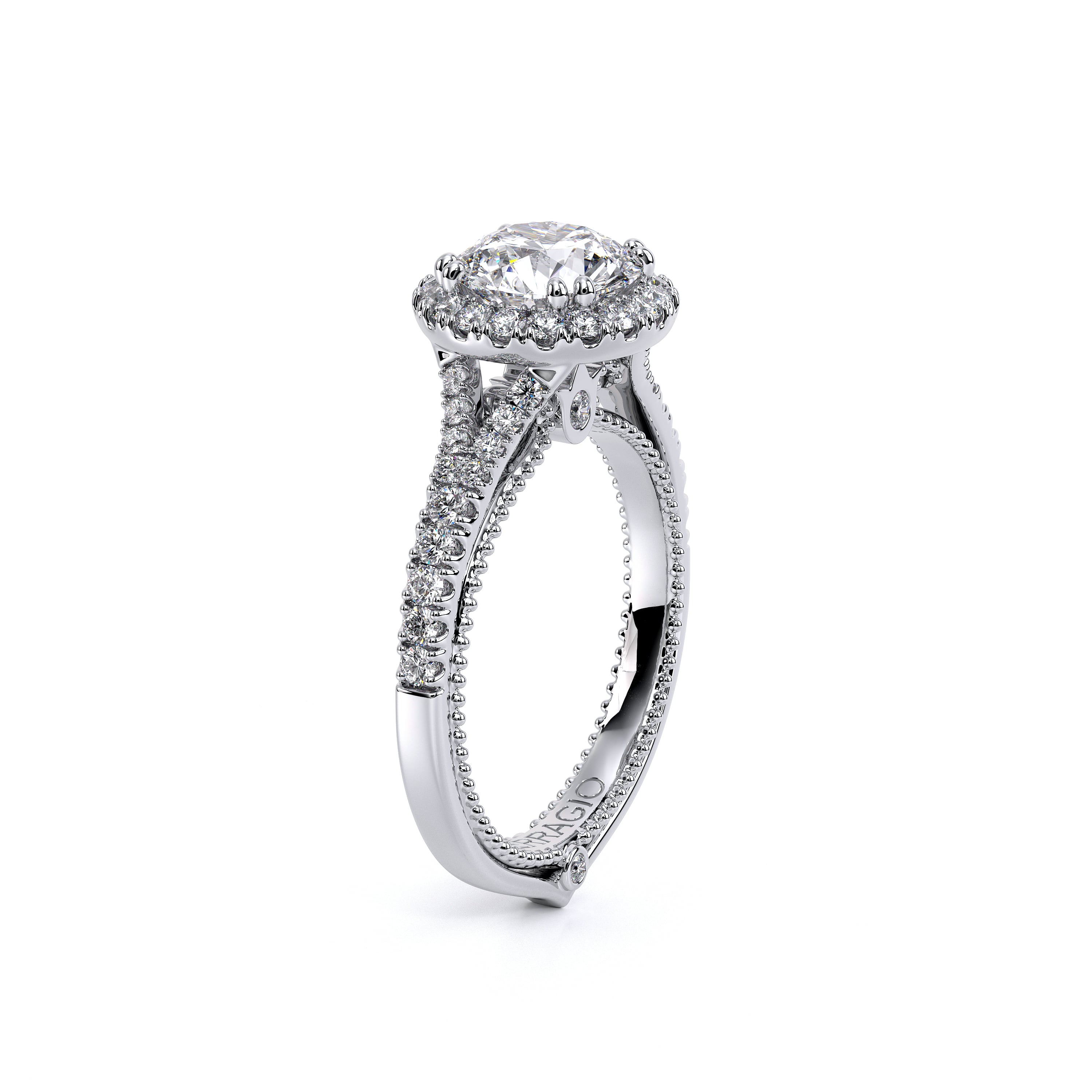 Couture Split Shank Round Engagement Ring Setting