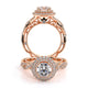 Venetian Round Double Halo Engagement Ring Setting