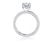 Oval Hidden Halo Engagement Ring Setting
