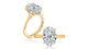 Oval Engagement Ring Setting with Hidden Halo