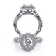 Venetian Double Oval Halo Engagement Ring Setting