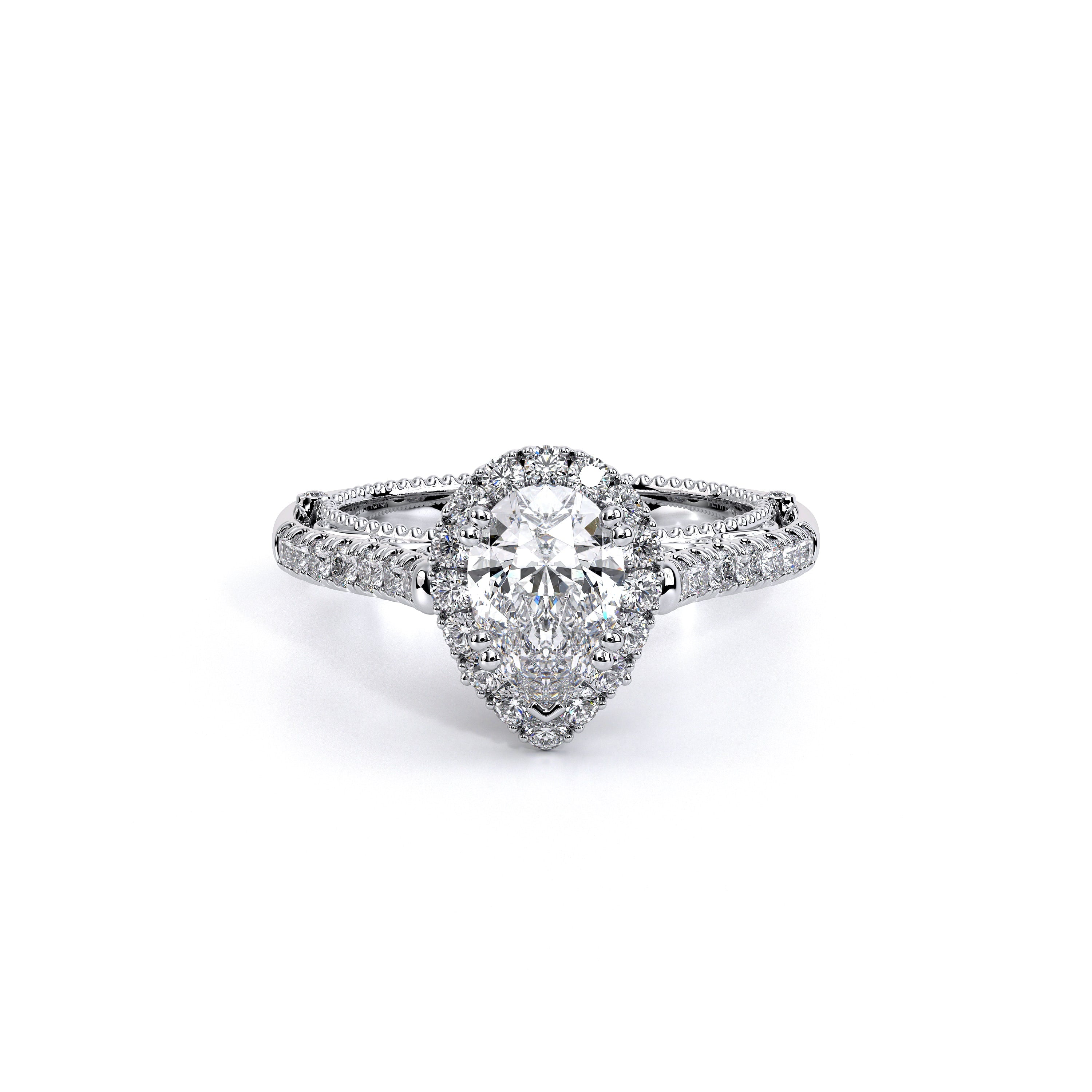 Venetian Pear Shaped Engagement Ring Setting