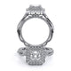 Venetian Double Princess Halo Engagement Ring Setting