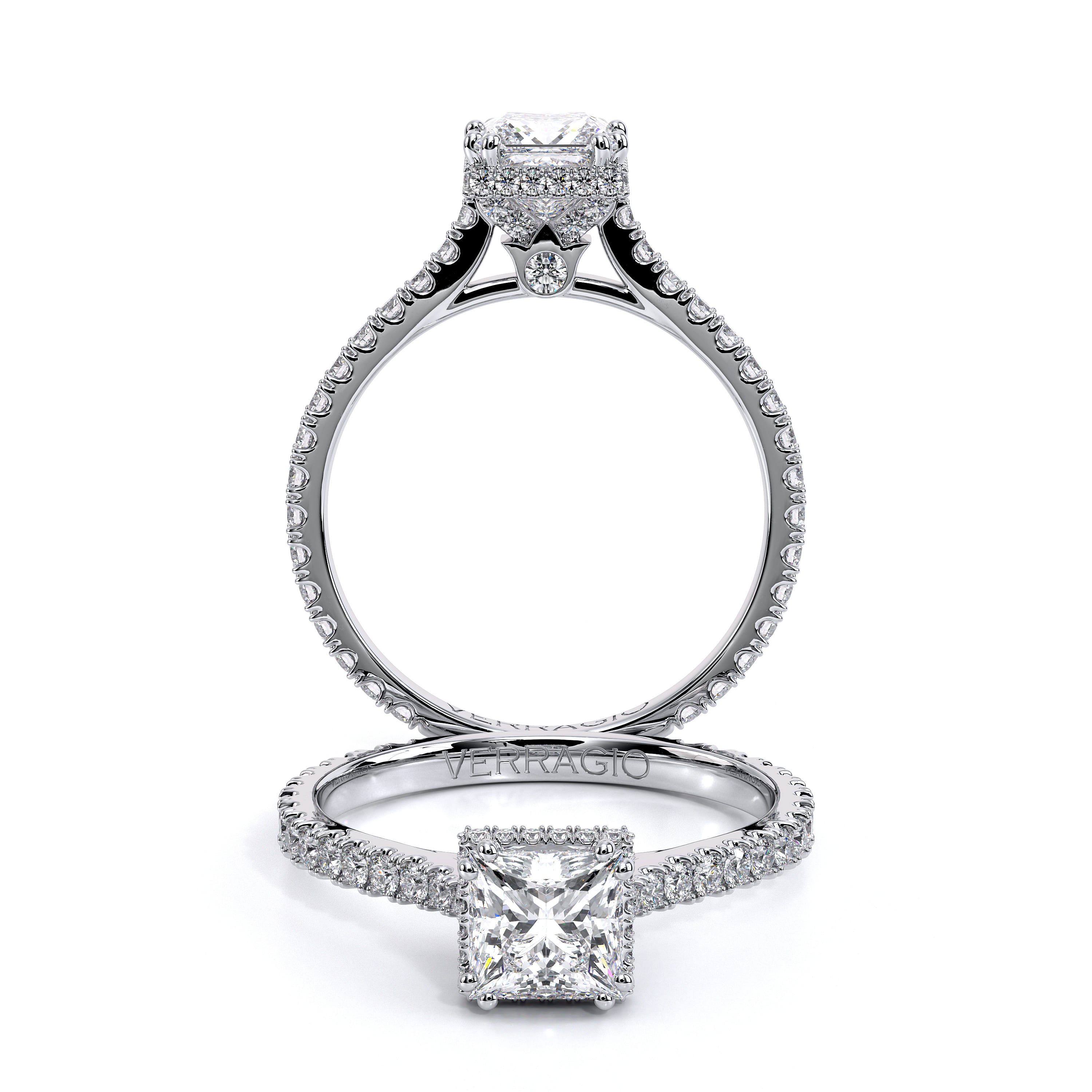 Renaissance Princess Cut Engagement Ring Setting