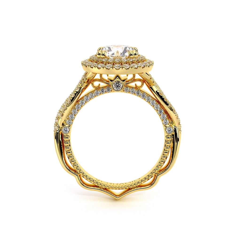 Venetian Double Round Halo Engagement Ring Setting