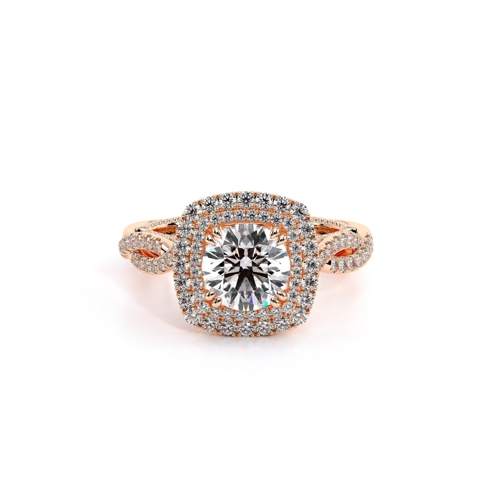 Venetian Double Cushion Halo Engagement Ring Setting