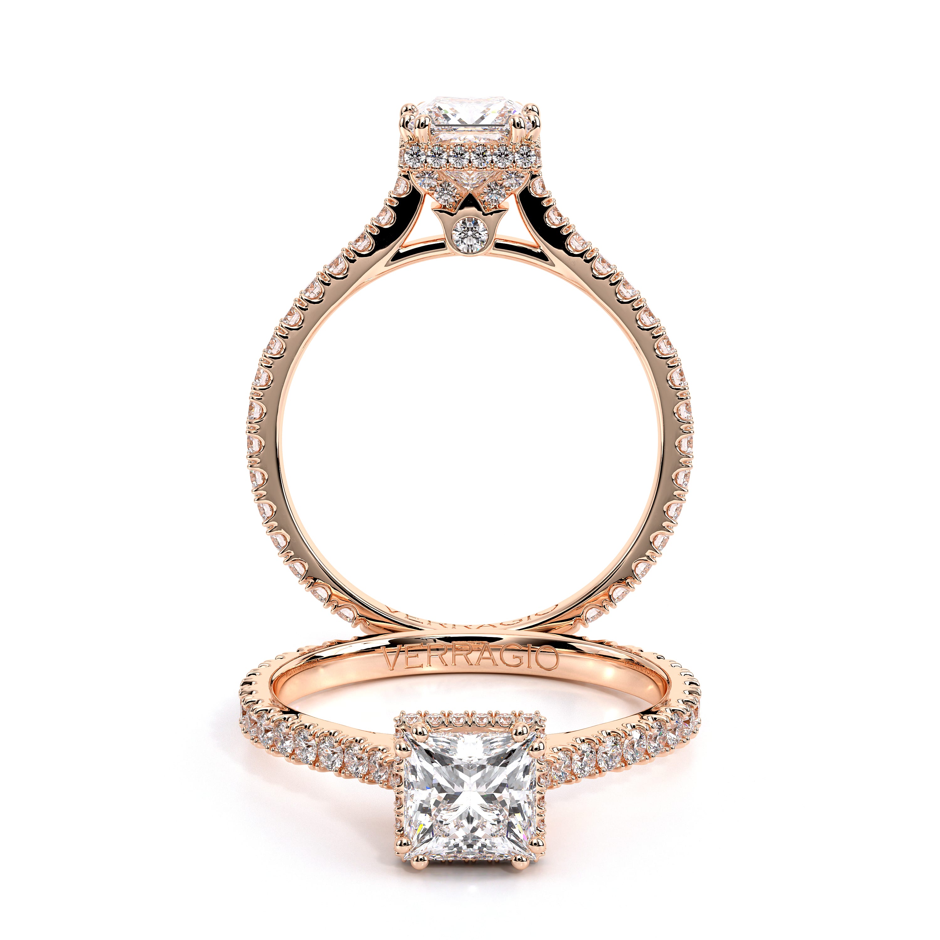 Renaissance Princess Cut Engagement Ring Setting