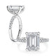 Emerald Engagement Ring Setting with Diamond Band