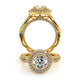 Venetian Double Round Halo Engagement Ring Setting