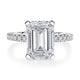 Emerald Engagement Ring Setting with Diamond Band