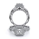 Venetian Princess Cut Double Halo Engagement Ring Setting