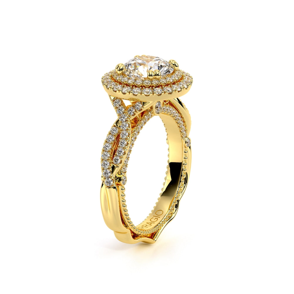 Venetian Double Round Halo Engagement Ring Setting