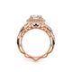 Venetian Cushion Shaped Double Halo Engagement Ring Setting