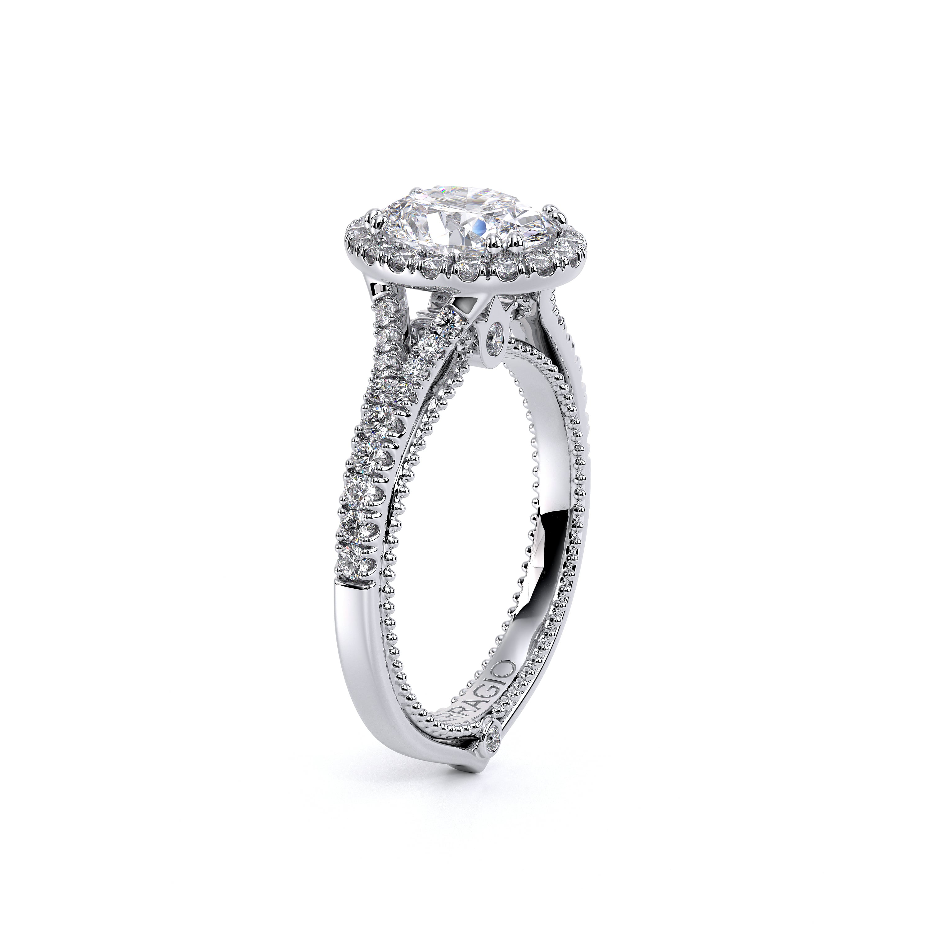 Couture Split Shank Oval Engagement Ring Setting