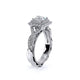 Venetian Princess Cut Double Halo Engagement Ring Setting