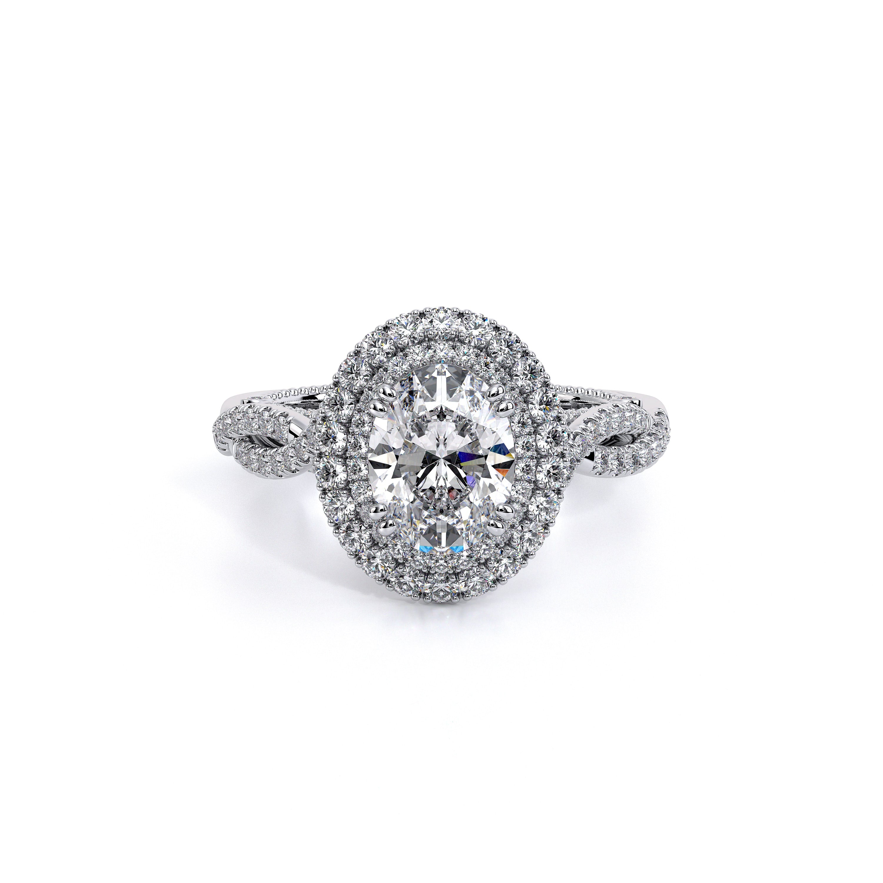 Venetian Double Oval Halo Engagement Ring Setting
