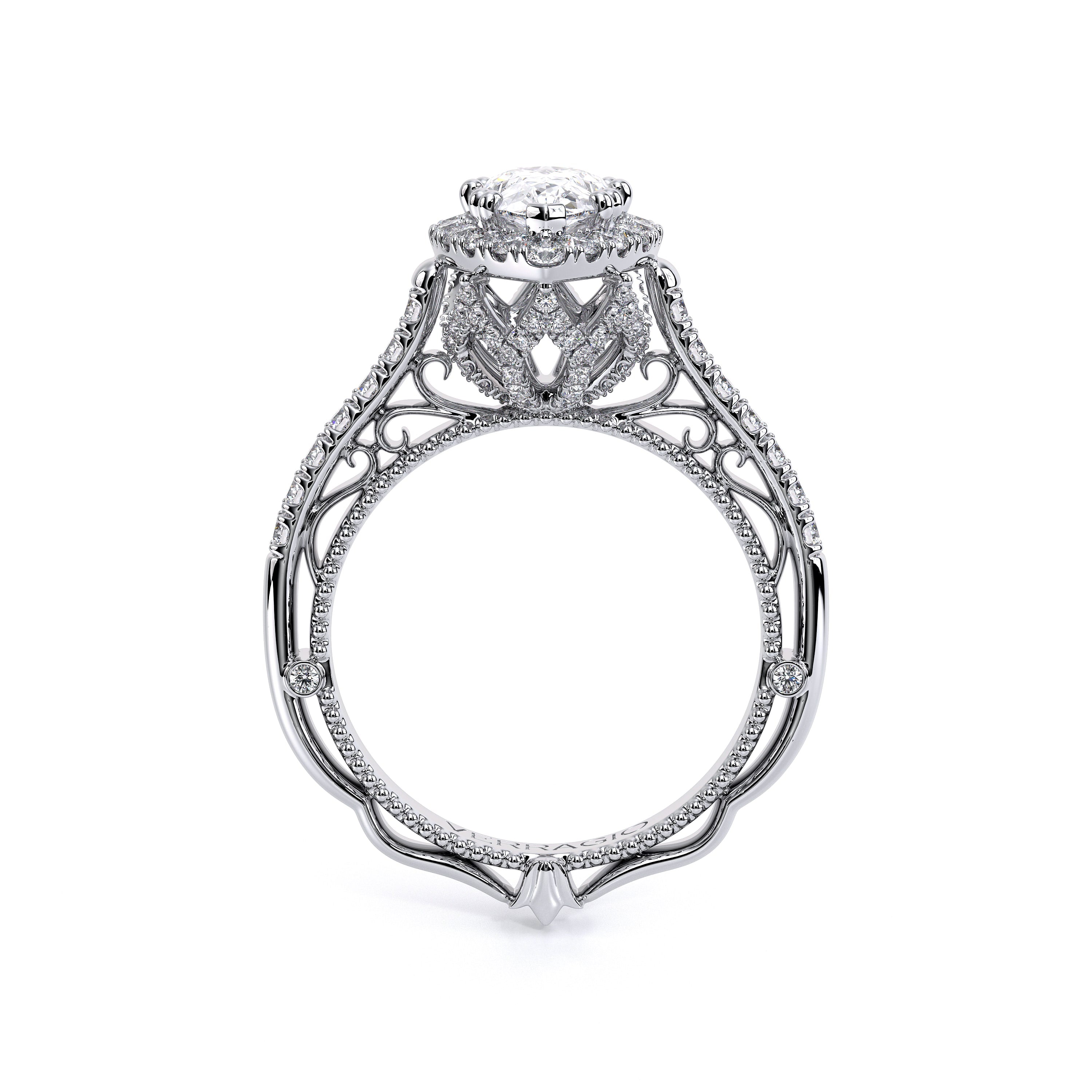 Venetian Pear Shaped Engagement Ring Setting