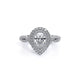 Venetian Double Pear Halo Engagement Ring Setting