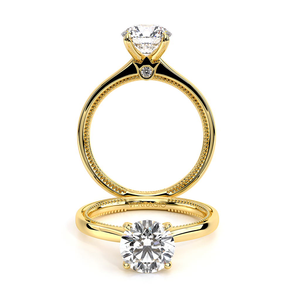 Renaissance Round Solitaire Engagement Ring Setting