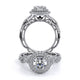 Venetian Round Double Halo Engagement Ring Setting