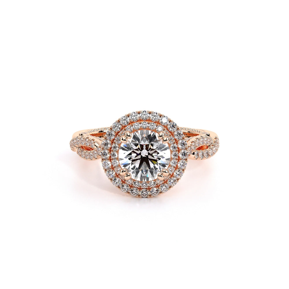 Venetian Double Round Halo Engagement Ring Setting