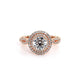 Venetian Double Round Halo Engagement Ring Setting