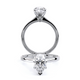 Renaissance Pear Shape Solitaire Engagement Ring Setting