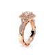 Venetian Cushion Shaped Double Halo Engagement Ring Setting