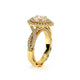 Venetian Double Pear Halo Engagement Ring Setting