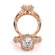 Venetian Floret Halo Oval Engagement Ring Setting