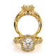 Venetian Floret Halo Oval Engagement Ring Setting