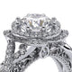 Venetian Floret Halo Round Engagement Ring Setting