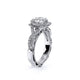 Venetian Floret Halo Round Engagement Ring Setting