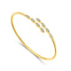 Aerial Marquise Flexible Yellow Gold Bangle