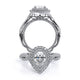 Venetian Double Pear Halo Engagement Ring Setting