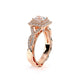 Venetian Princess Cut Double Halo Engagement Ring Setting