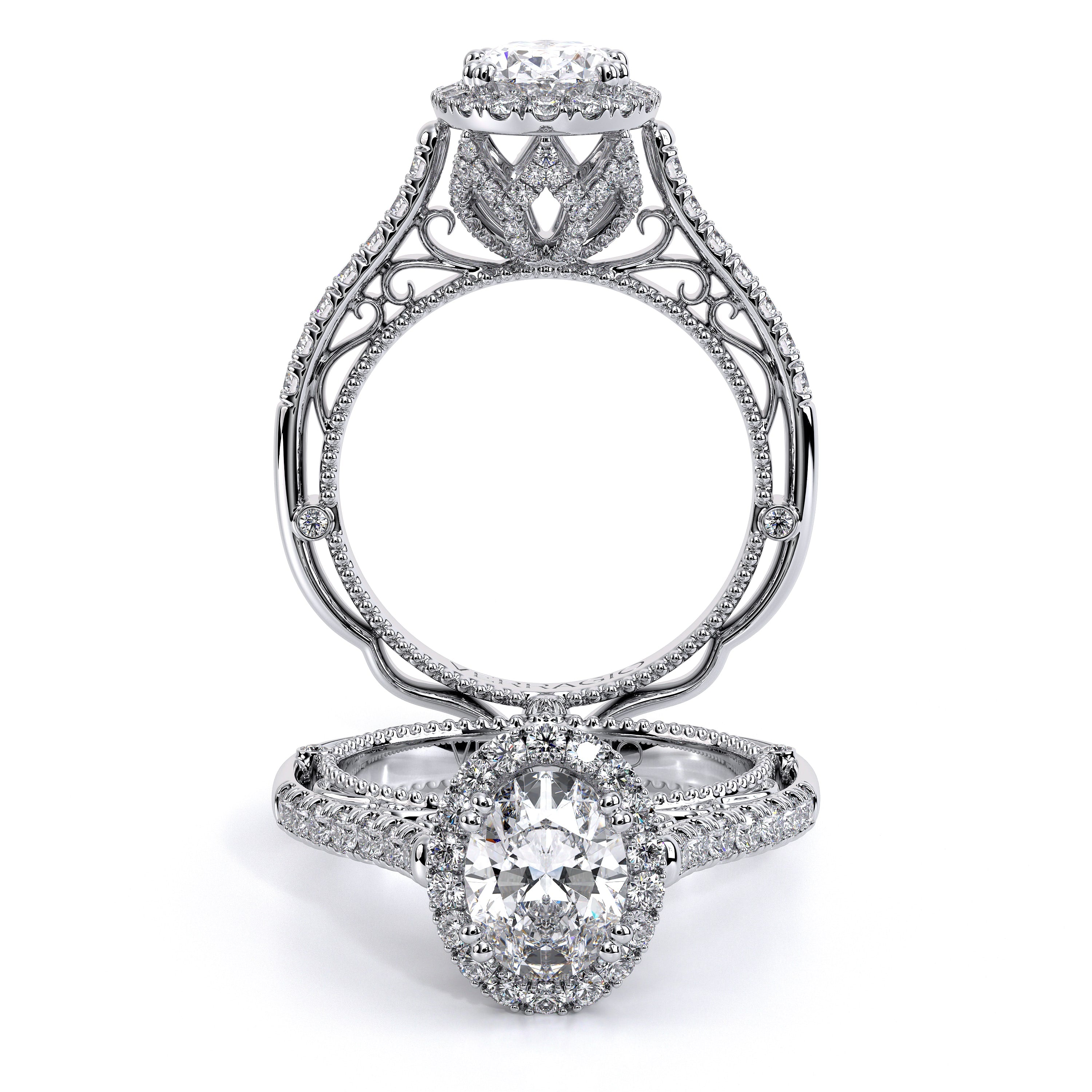 Venetian Oval Engagement Ring Setting