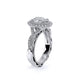 Venetian Oval Double Halo Engagement Ring Setting