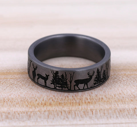 Whitetail Wedding Band