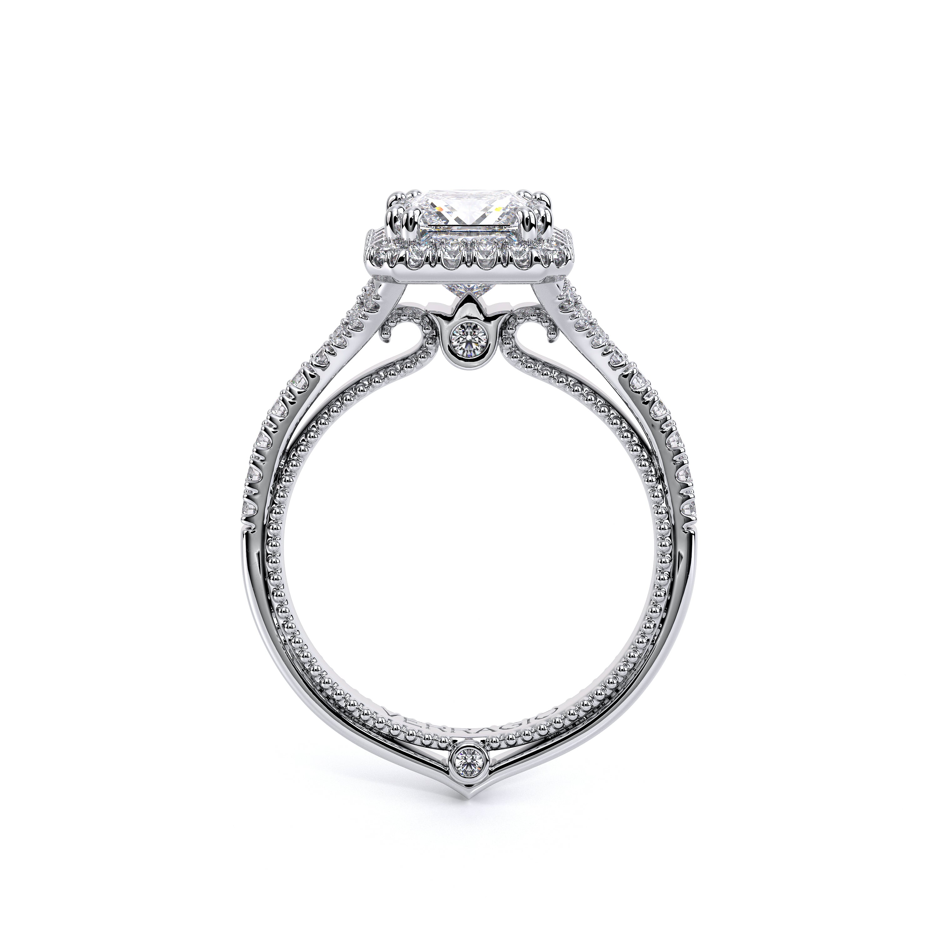 Couture Split Shank Princess Engagement Ring Setting