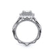 Venetian Double Princess Halo Engagement Ring Setting