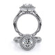 Venetian Double Round Halo Engagement Ring Setting