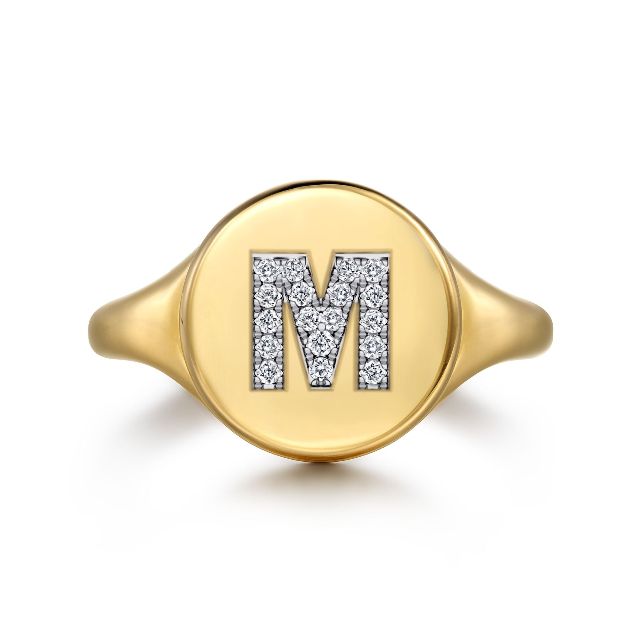 Initial "M" Signet Ring