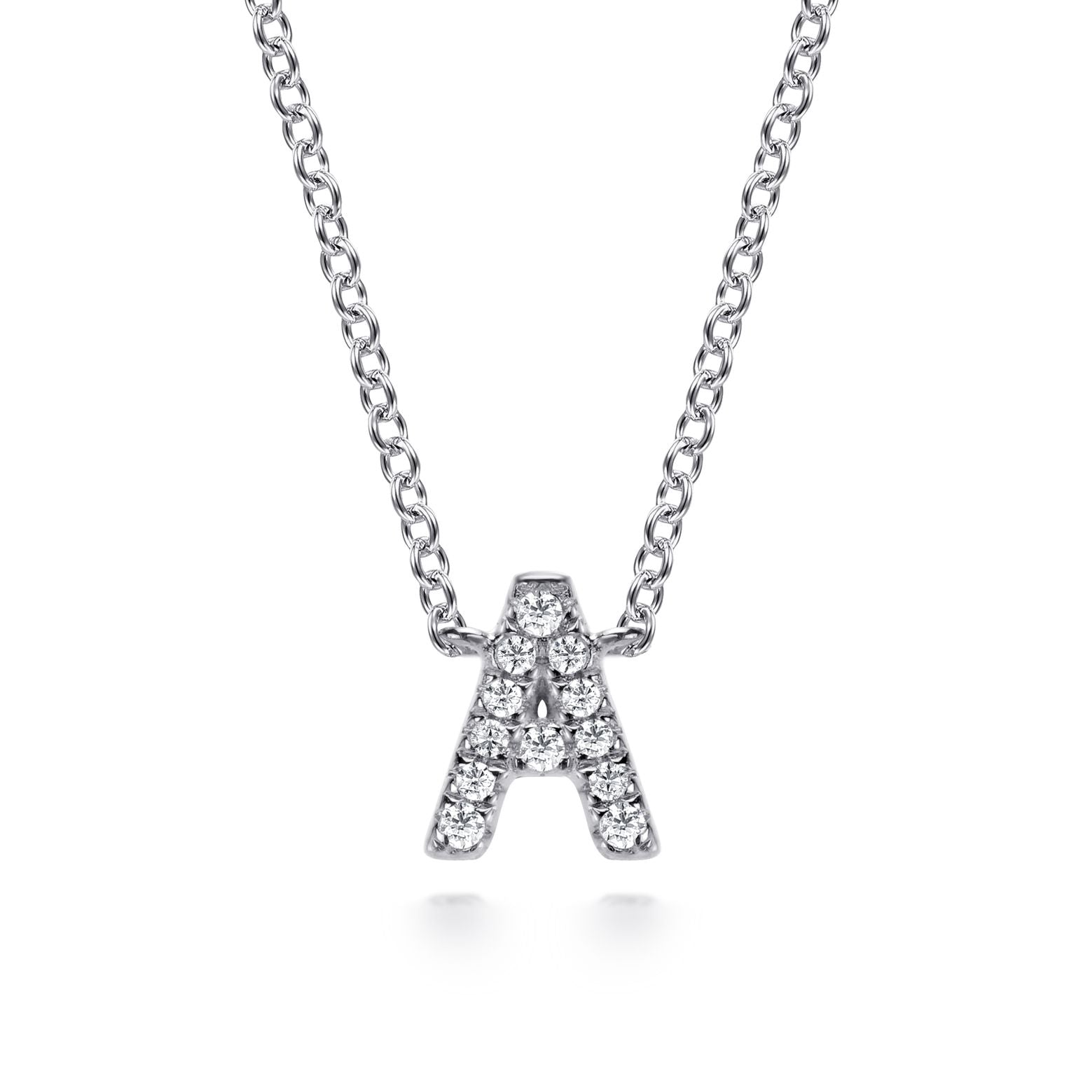 Diamond "A" Initial Necklace