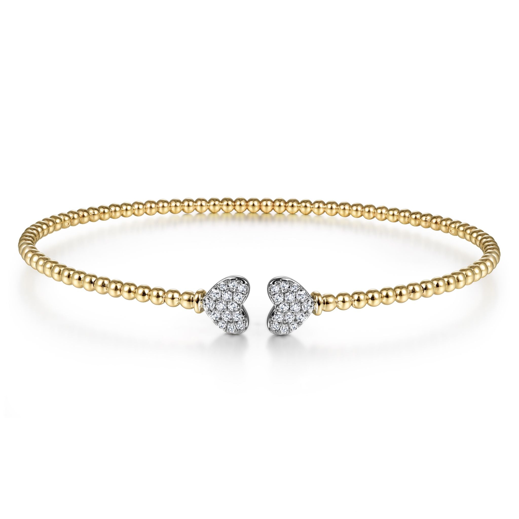 Bujukan Cuff Bracelet with Diamond Hearts