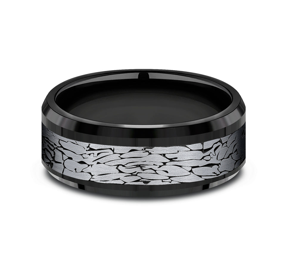 Black Titanium & Grey Tantalum Wedding Band